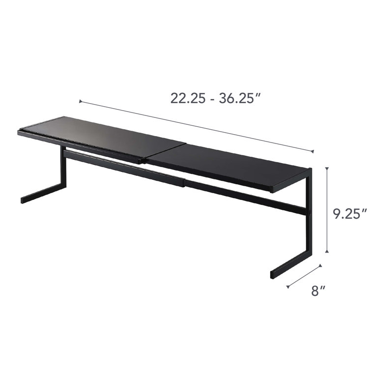 Modern Black Steel Expandable Kitchen Support Rack - Large