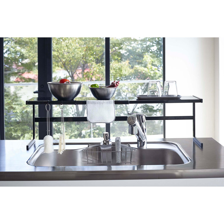 Modern Black Steel Expandable Kitchen Support Rack - Large