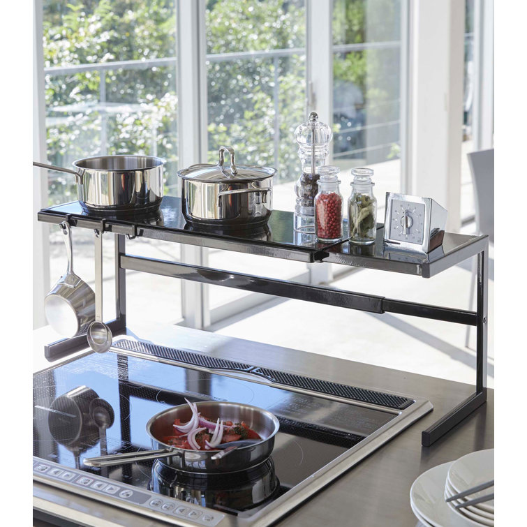 Modern Black Steel Expandable Kitchen Support Rack - Large