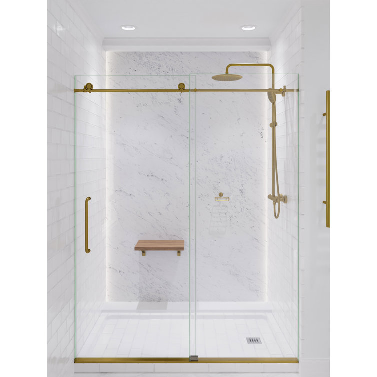 Brushed Gold Heavy Rainfall Stainless Steel Shower System with Hand Sprayer