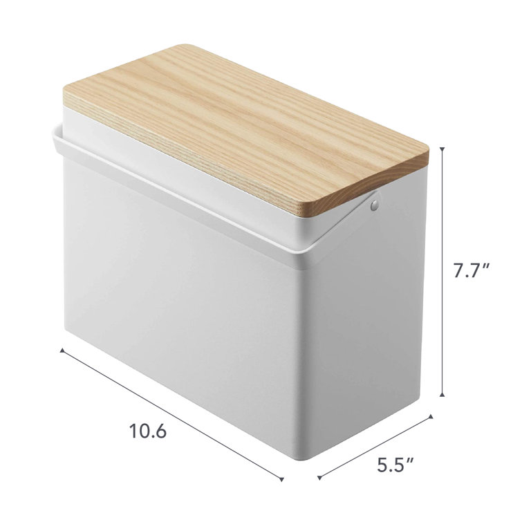 Compact White Wood and Steel Odds and Ends Organizer