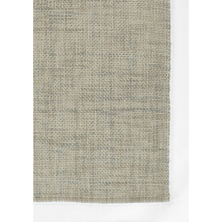 Light Grey Abstract Flat Woven Wool Area Rug