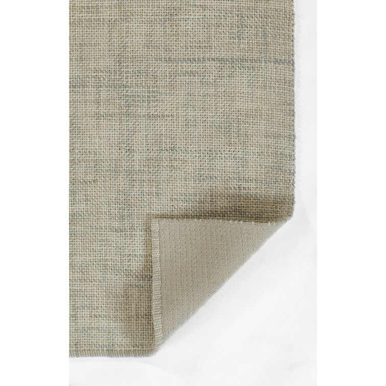 Light Grey Abstract Flat Woven Wool Area Rug