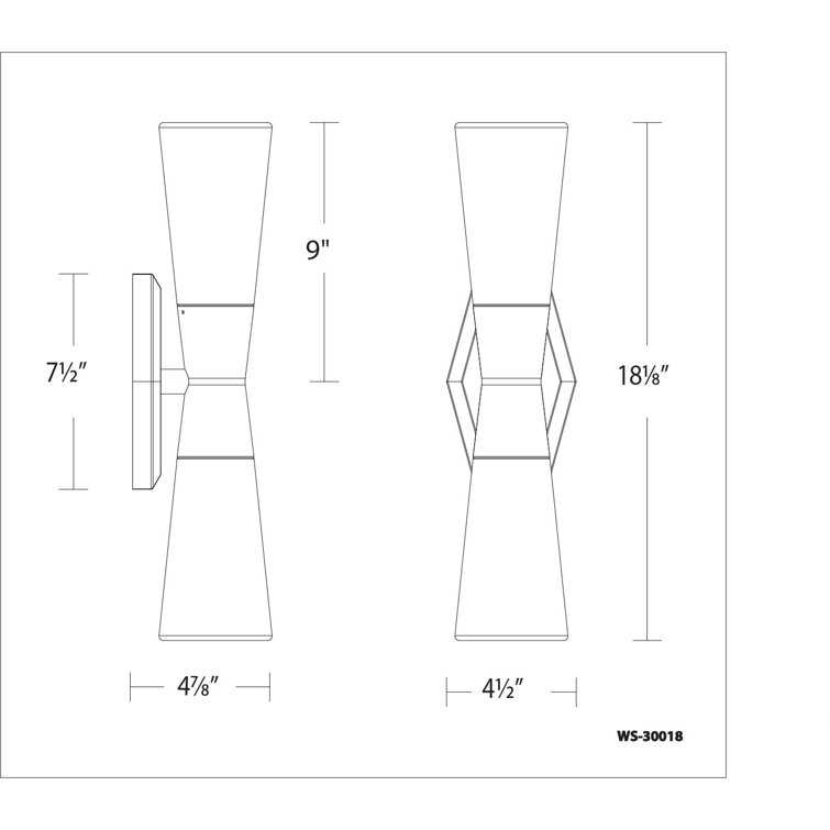 Locke Brushed Nickel LED Outdoor Wall Light