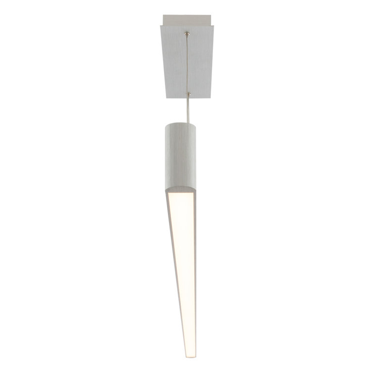 Sleek 54" Brushed Aluminum LED Pendant Light, Energy Star Certified
