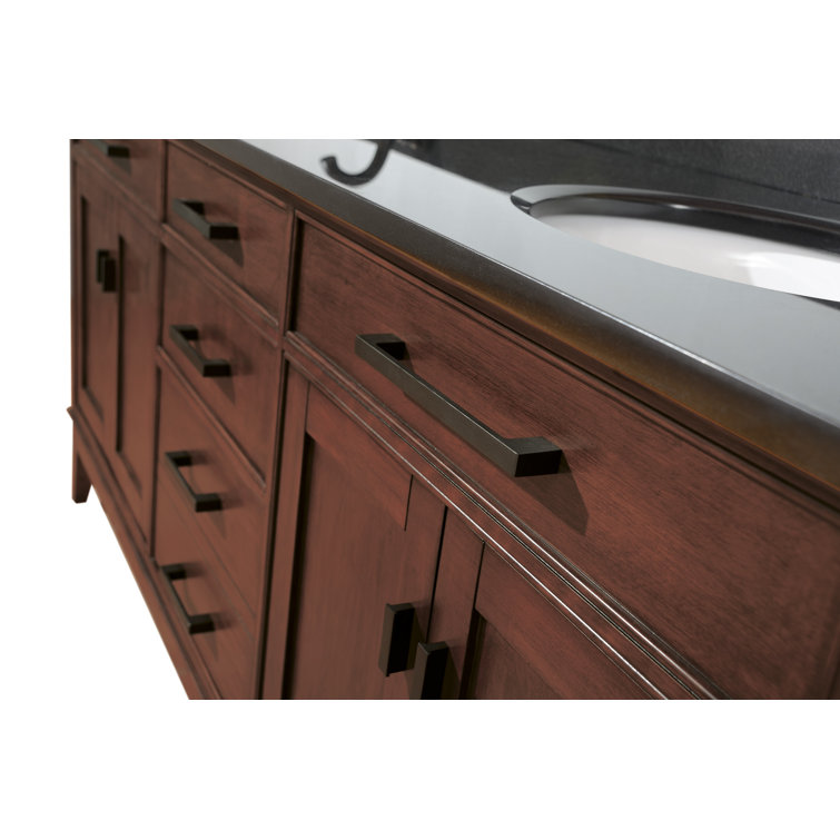 Madison 60" Tobacco Double Vanity with Carrera Marble Top
