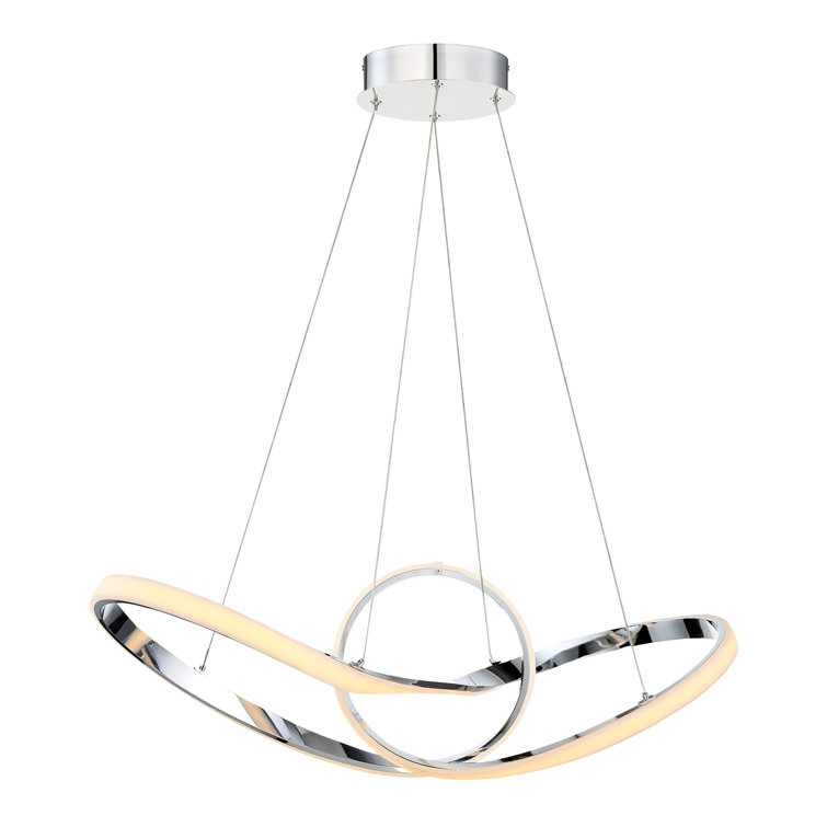 Vornado Chrome LED Pendant with Continuous Loops Design
