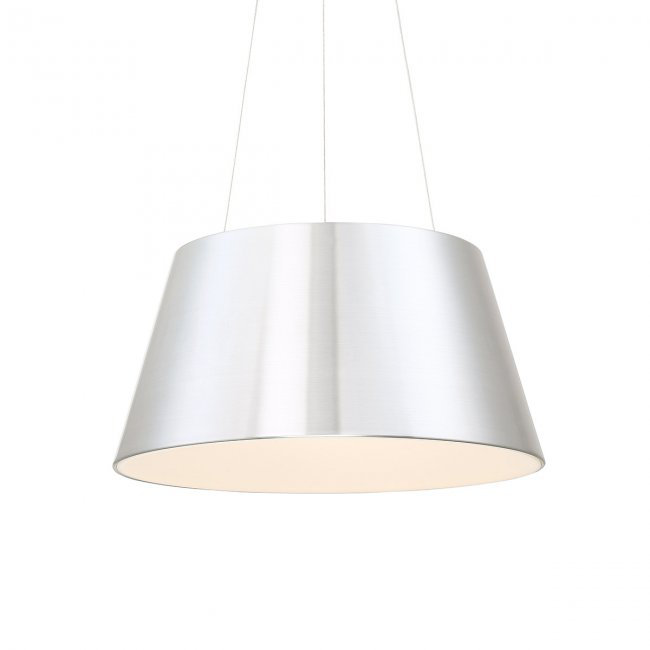 Vida Contemporary 24" LED Drum Pendant in Brushed Aluminum