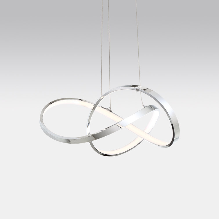 Vornado Chrome LED Pendant with Continuous Loops Design