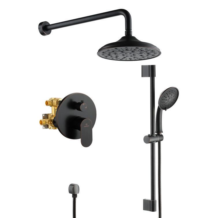 Bronze Oil-Rubbed Dual Shower System with Adjustable Handheld