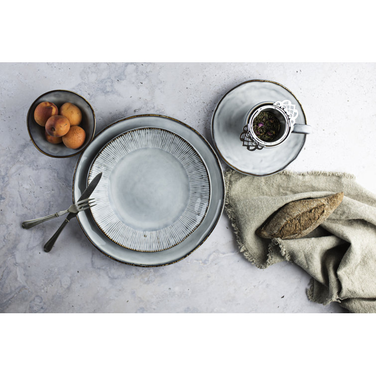 Blue Porcelain 12-Piece Dinnerware Set for 4
