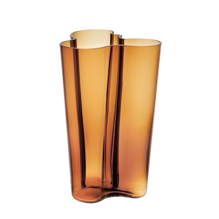 Aalto Handcrafted 6.69'' Glass Table Vase in Warm Copper