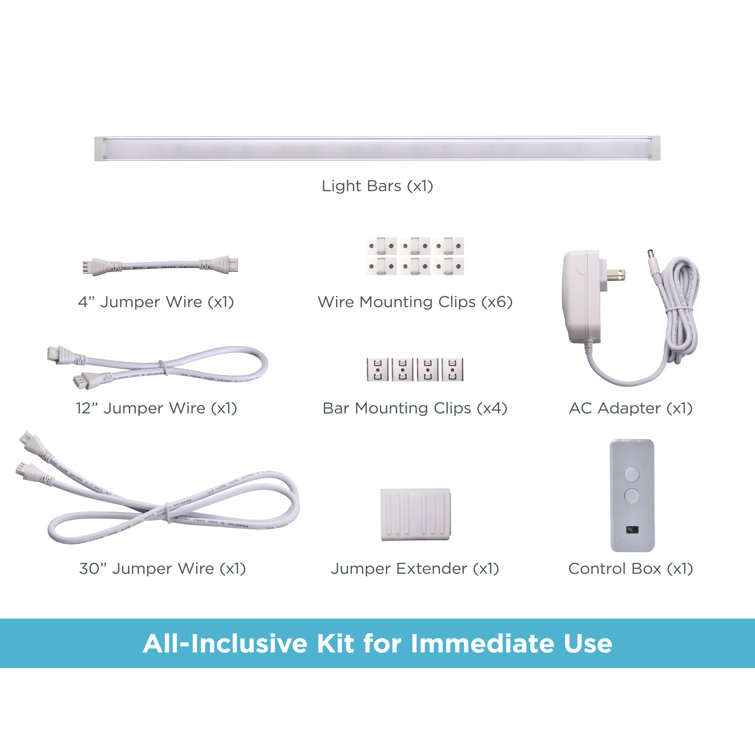 Alexa Compatible 18'' White LED Under Cabinet Light Bar