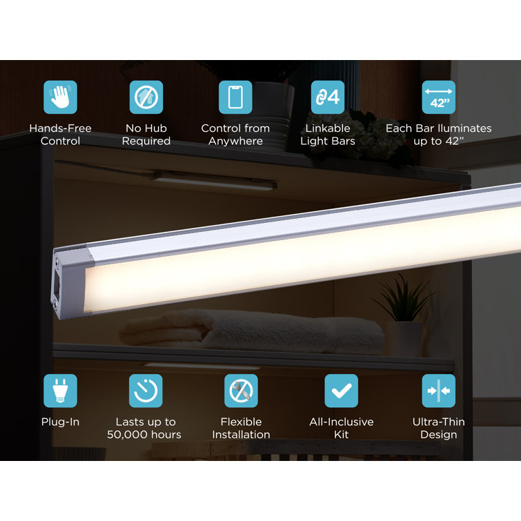 Alexa Compatible 18'' White LED Under Cabinet Light Bar
