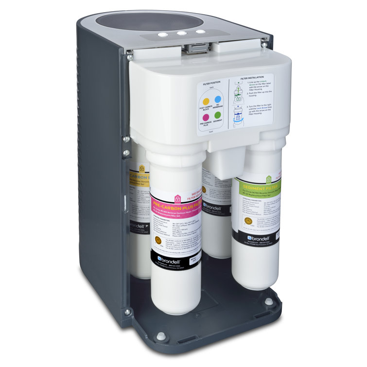 Black Reverse Osmosis Water Filtration System with Chrome Faucet