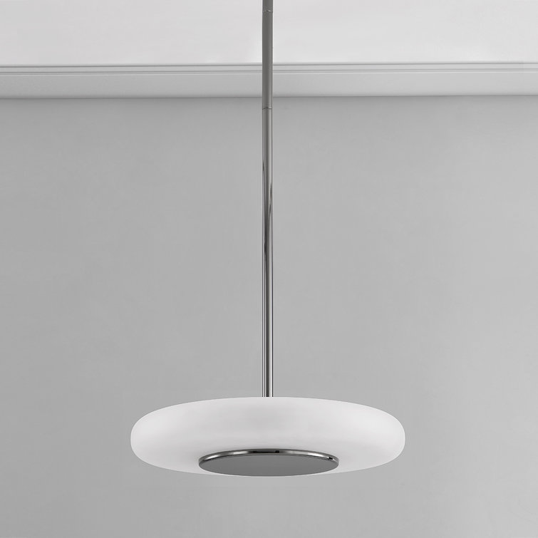 Blyford Black Nickel LED Pendant Light with Aged Brass Accents