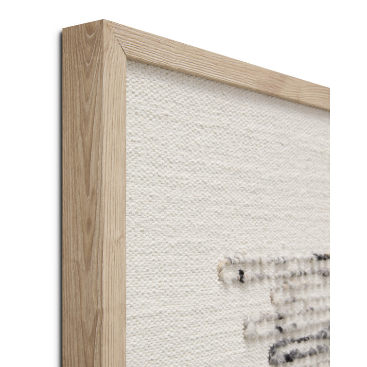 Silver and Ivory Woven Canvas Wall Art 3'-2" x 3'-6"