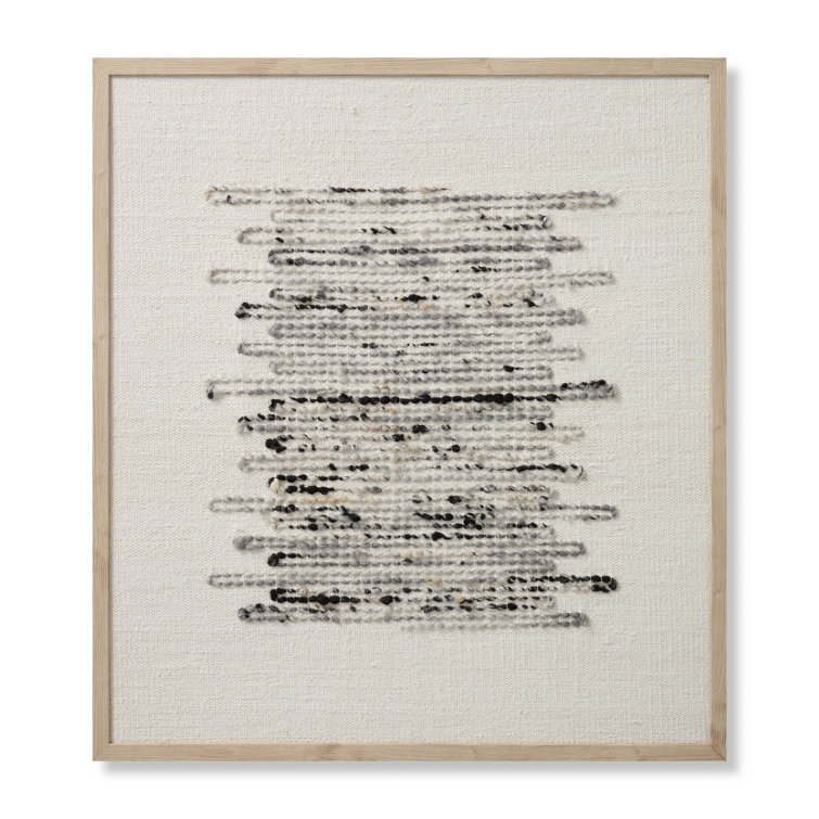 Silver and Ivory Woven Canvas Wall Art 3'-2" x 3'-6"