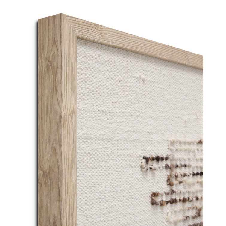 Taupe and Ivory Woven Cotton Wool Wall Art 3'-2" x 3'-6"
