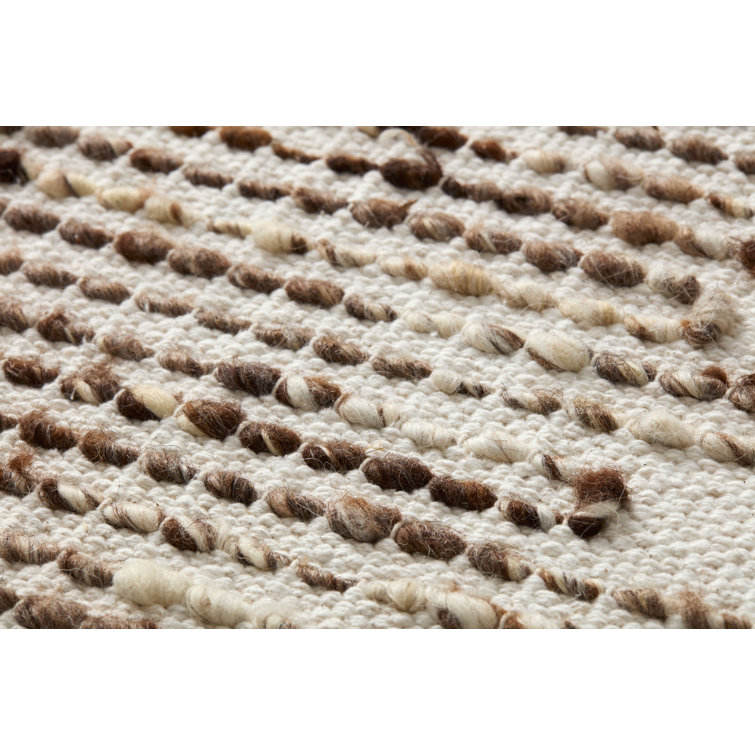 Taupe and Ivory Woven Cotton Wool Wall Art 3'-2" x 3'-6"