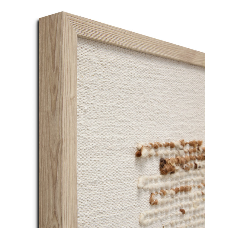 Gold and Ivory Woven Wool and Cotton Wall Art