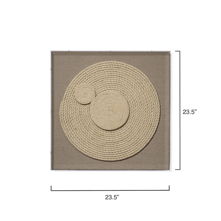 Handmade Jute Rope and Linen Wall Art Decor