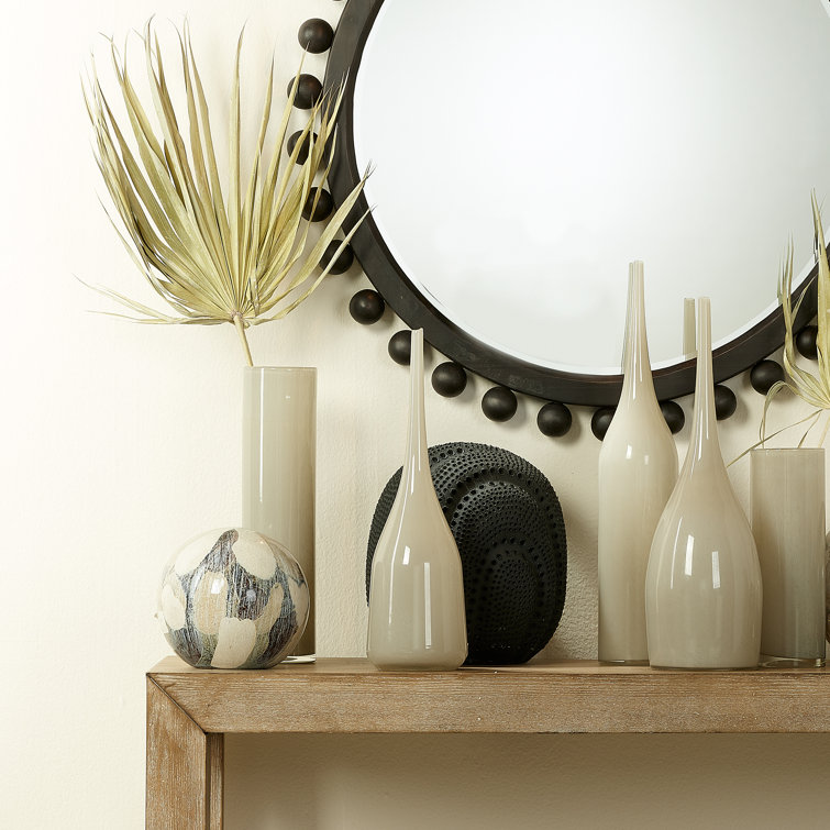 Matte Black Hand-Perforated Porcelain Decorative Sphere