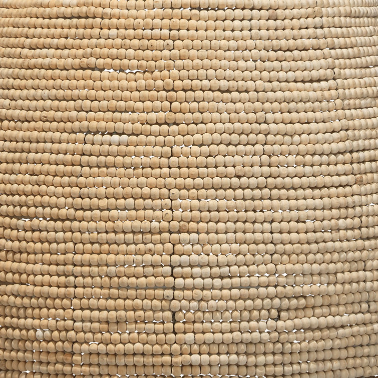 Karlene Off-White Beaded Large Pendant Light with Artisanal Design
