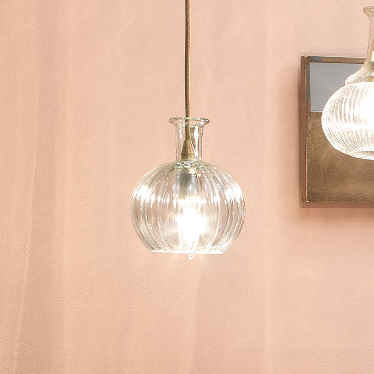 Sophia Mini Globe LED Pendant with Clear Glass and Brass Finish