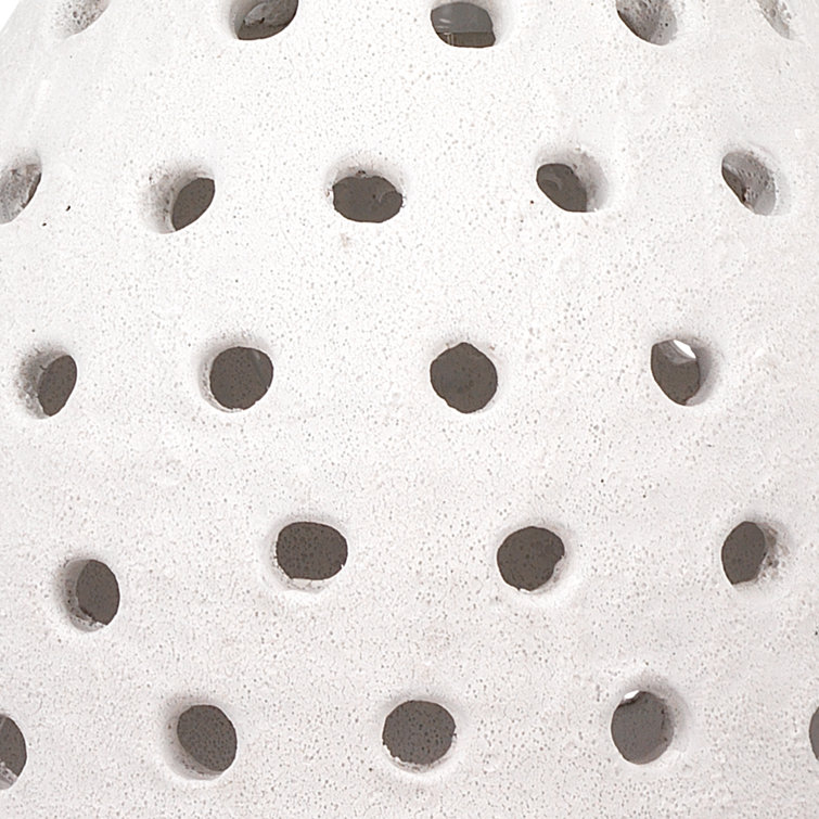 Coastal Charm Textured Matte White Ceramic Pendant Light
