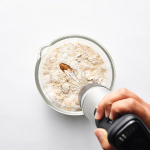 Silver Stainless Steel Immersion Blender with Whisk and Storage Case