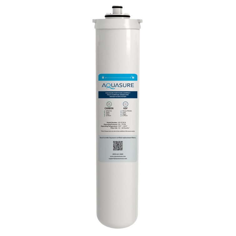 Aquasure Fortitude Compact Under Sink Replacement Water Filter