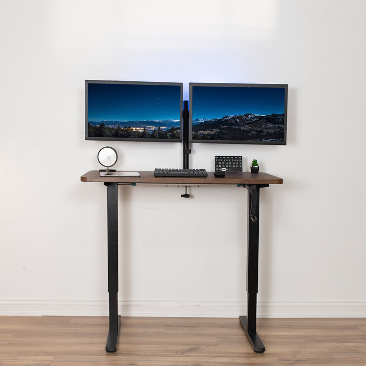 Black Adjustable Height Alloy Steel Computer Desk Frame