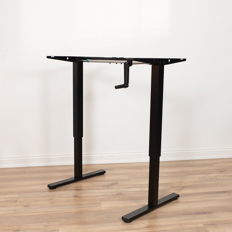 Black Adjustable Height Alloy Steel Computer Desk Frame
