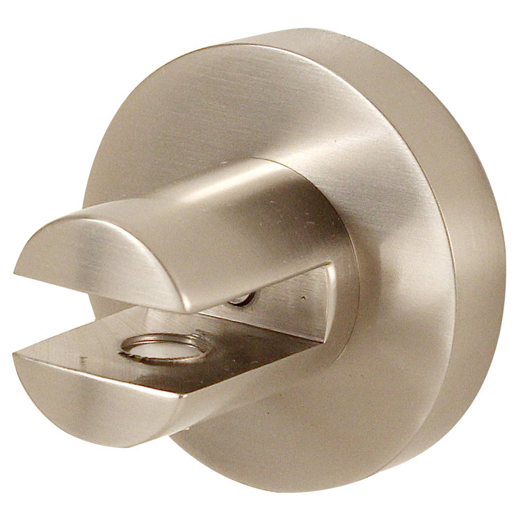 Contemporary Satin Nickel 2" Solid Brass Shelf Bracket Pair