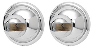 Polished Chrome Round Brass Shelf Brackets