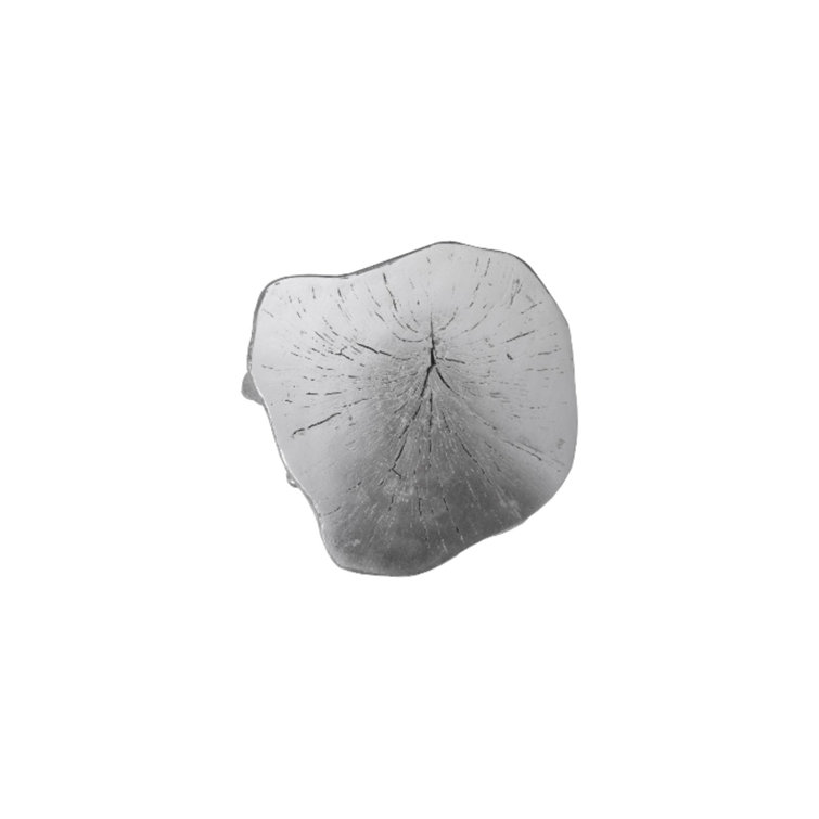 Small Silver Leaf Resin Log Stool