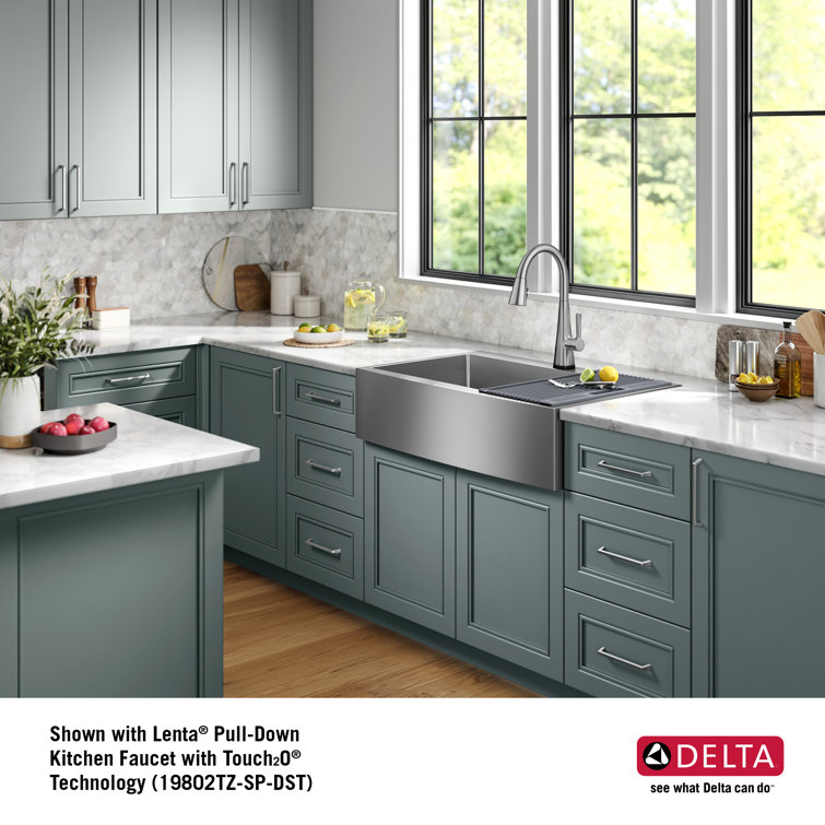 36-Inch Brushed Stainless Steel Farmhouse Drop-In Sink