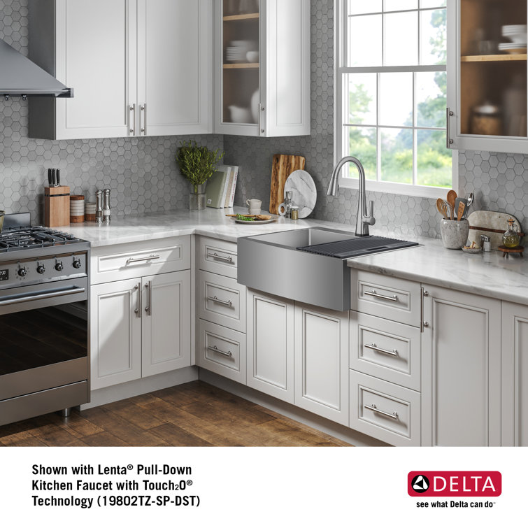 Delta 33-inch Stainless Steel Farmhouse Apron Front Single Bowl Sink