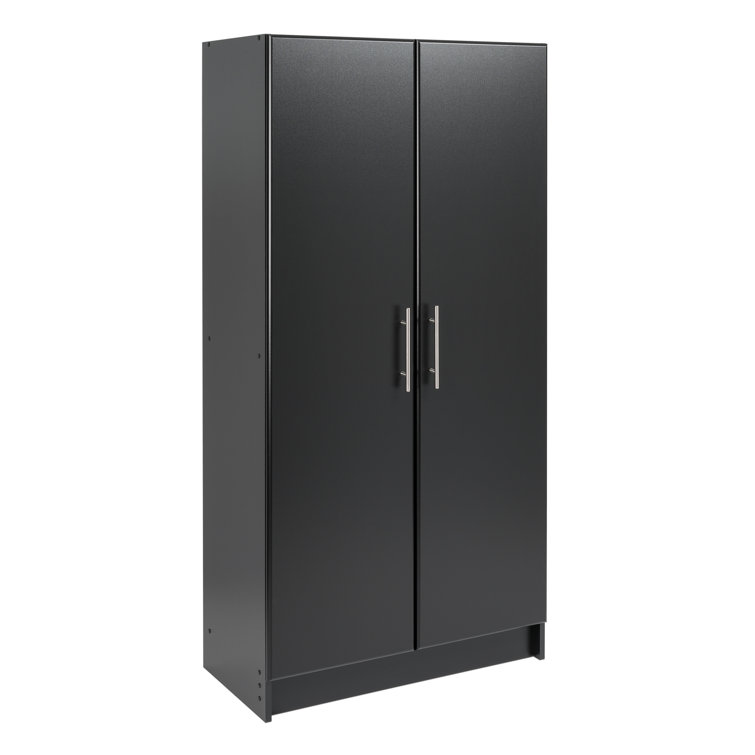 Black Freestanding 8-Piece Storage System with Adjustable Shelving