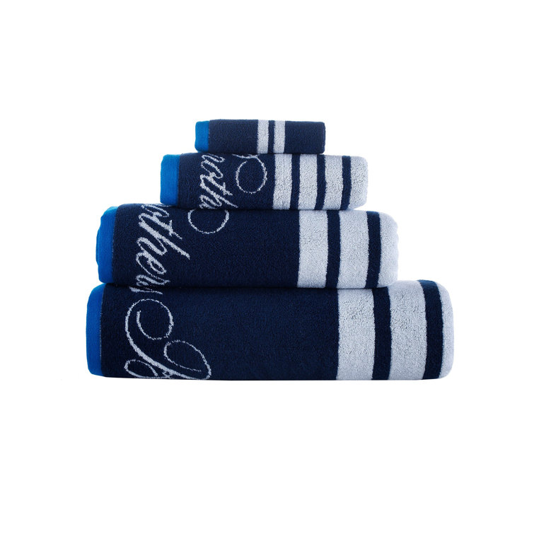 Navy Turkish Cotton 12" x 12" Washcloth Set
