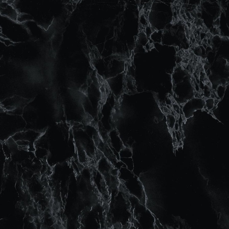 Black Marble Self-Adhesive PVC Wallpaper Film, 26" x 78"