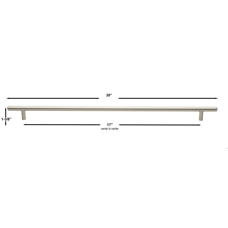 Stainless Steel 5-Inch Modern Bar Cabinet Pulls, 10-Pack