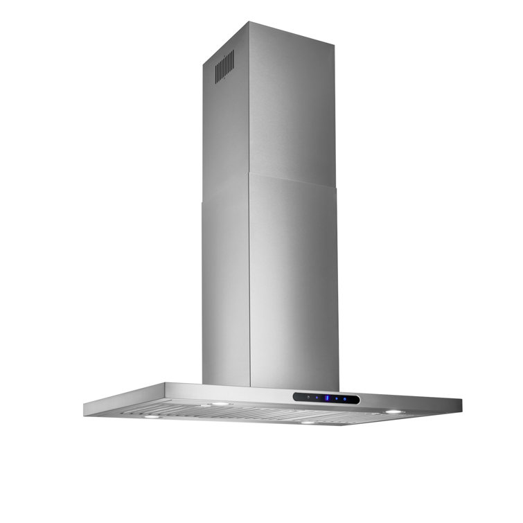 Broan 36" Stainless Steel Convertible Island Range Hood with LED Lighting
