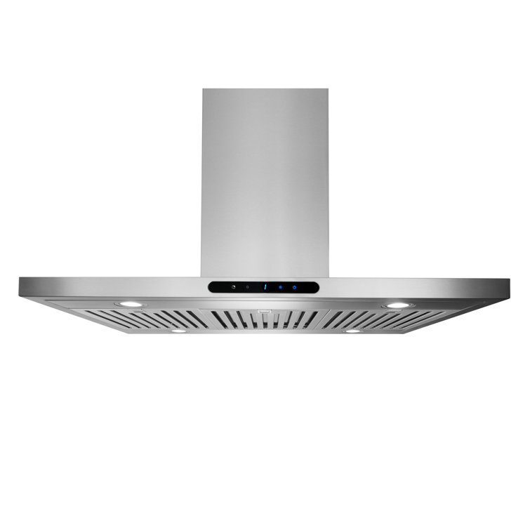 Broan 36" Stainless Steel Convertible Island Range Hood with LED Lighting