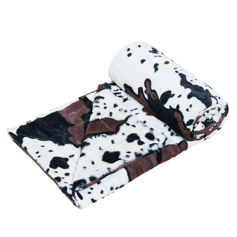 Cozy Critter Double-Sided Faux Fur & Fleece Kids' Throw, 50" x 60"