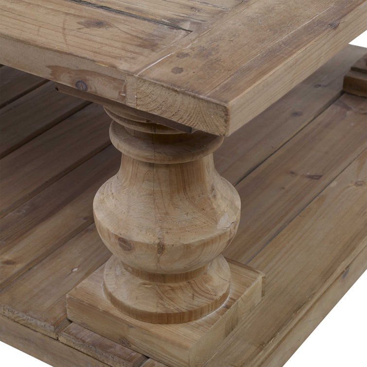 Stratford Gray and Brown Reclaimed Wood Rectangular Coffee Table