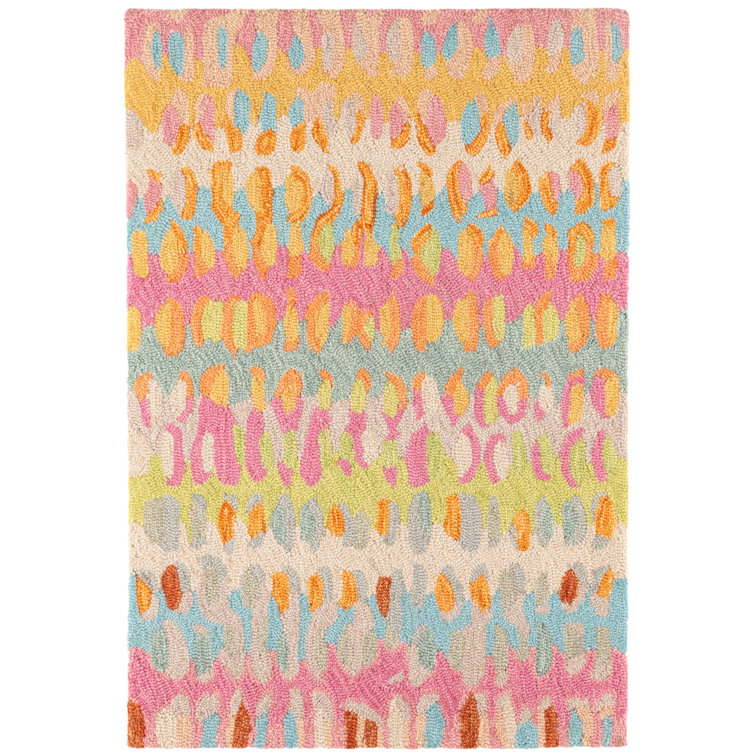 Confetti Multicolor Abstract Wool 4' x 6' Handmade Rug