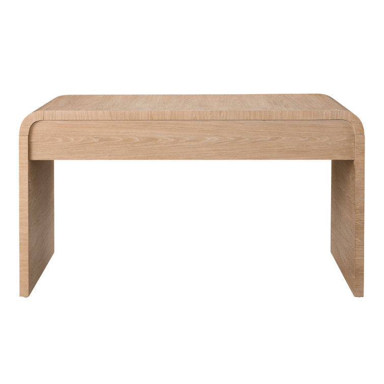 Tech Oak and Glacier 56" Writing Desk with Drawers