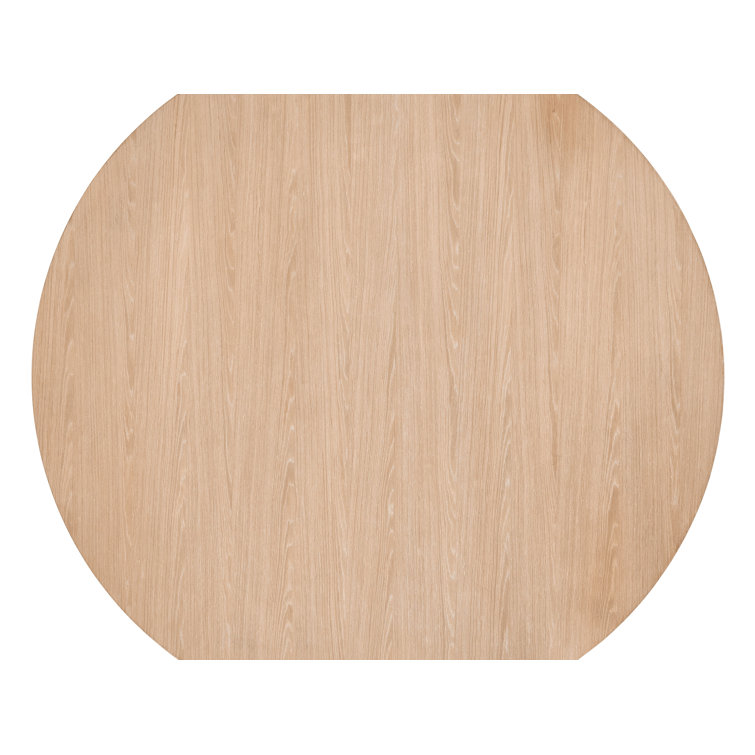 Tech Oak Round Dining Table with Interlocking Pedestals